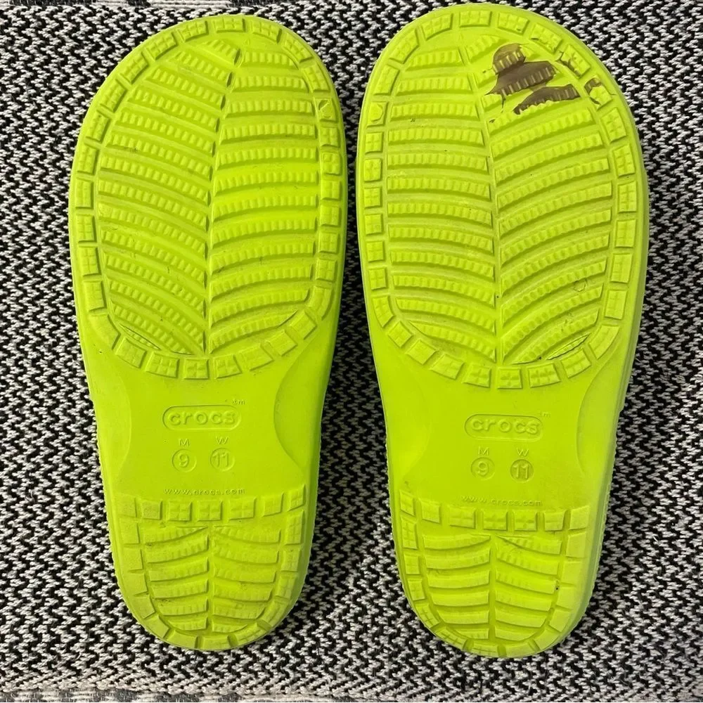 Crocs Classic Green Slide Sandals Sz-9Men/11Women